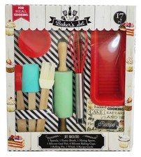 17 PCS Junior Baking Set With Recipes Kids Cooking Kitchen Utensils Tools