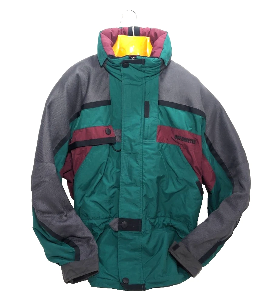 Obermeyer Mens Size XL Green zip insulated Hooded Ski Coat Snow Jacket Pockets