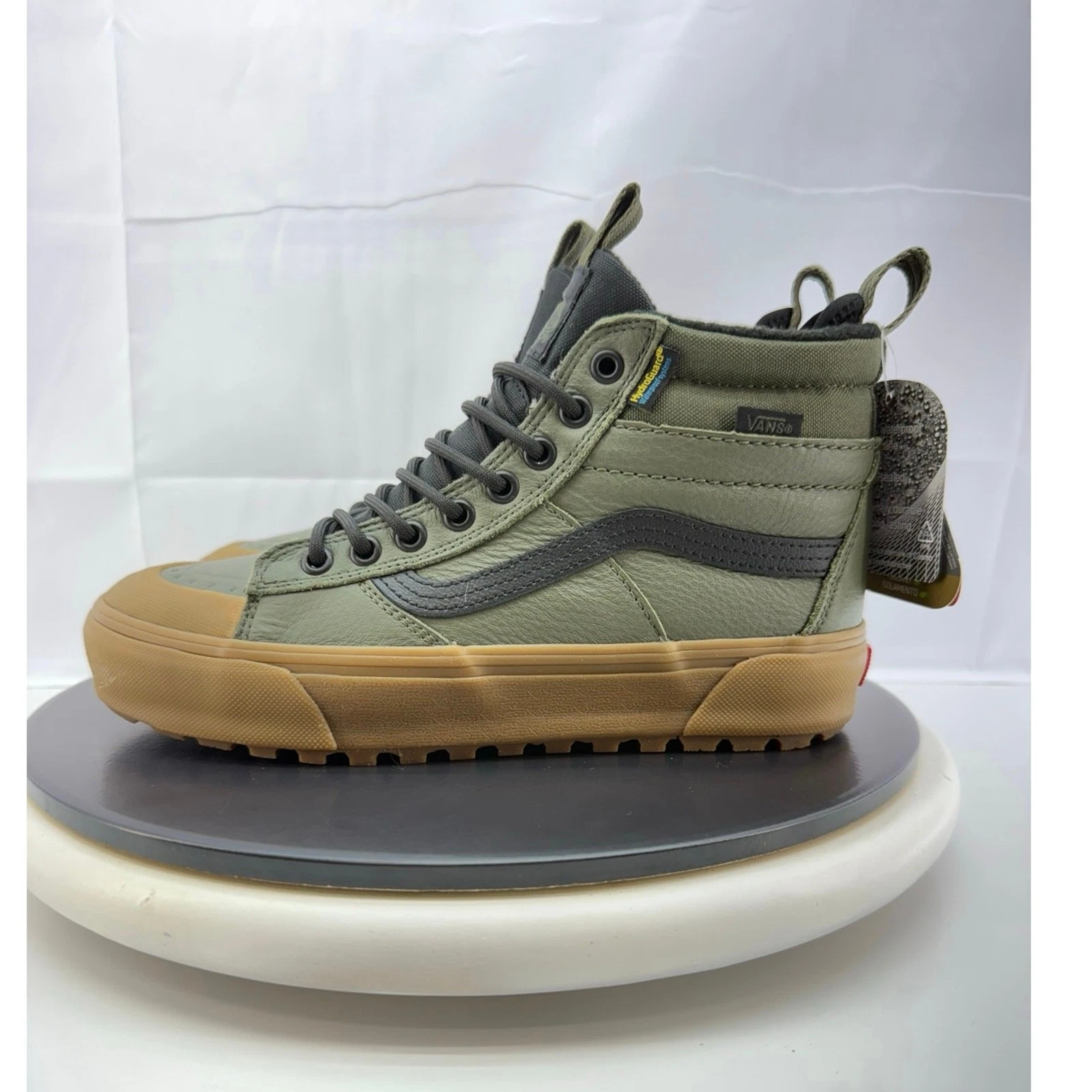 Vans Sk8-Hi MTE Womens Size 9 Waterproof Grape Leaf Green Hiking Boots Shoes NEW
