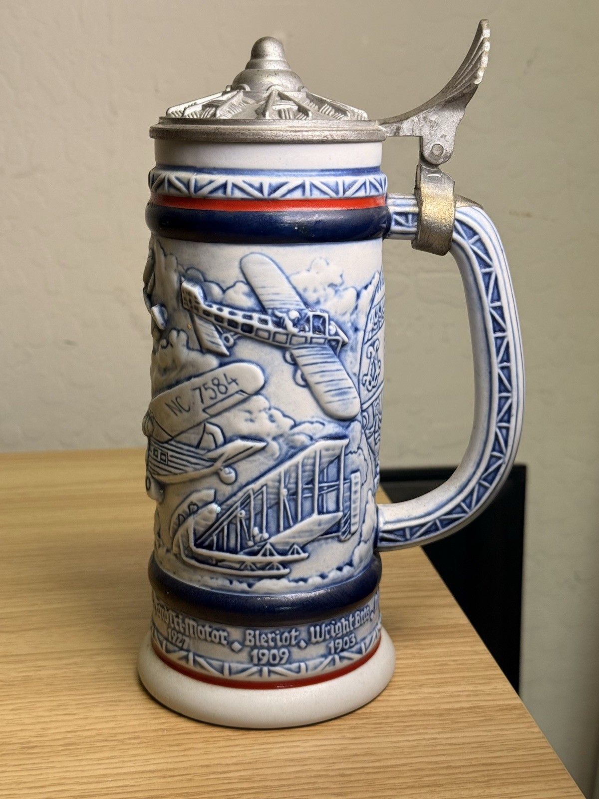 Avon Flying Classics 1981 Vintage Lidded Beer Stein