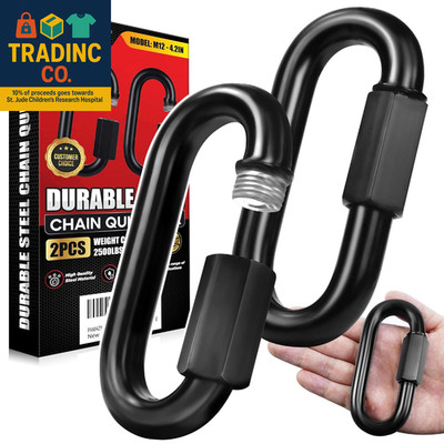 2PCS 4.2  Heavy Duty Chain Quick Links, 2500 LBS Weight Capacity, Durable, Anti-