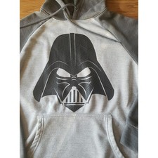 Sz Small Star Wars Darth Vader Pullover Hoodie Gray Halloween Men's