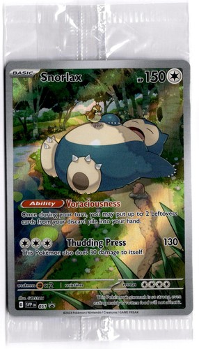 Snorlax SVP 051 SV Scarlet & Violet Black Star Promo Pokemon Card Sealed - NM