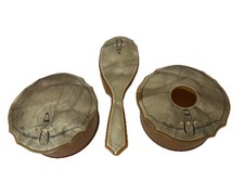 Vintage Celluloid Plastic Brush Set Of 3 Date Back To The 1920  s-30  s. Gorgeous