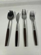 Interpur INR2 Lot Of 4 Salad Fork Spoon Butter Knife Stainless Flatware