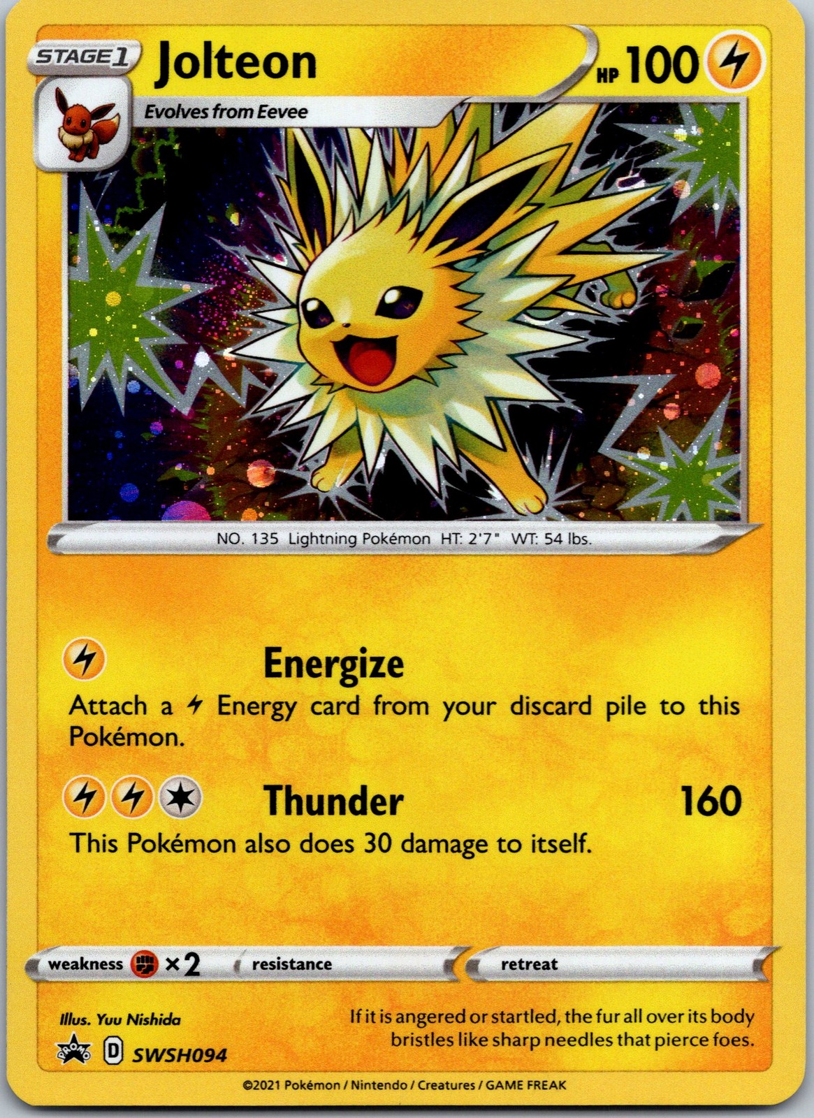 Pokemon Cards NM Jolteon (SWSH: Sword & Shield Promo Cards SWSH094)