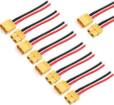 5 Pairs XT30 Pigtail,XT30 Male and Female Plugwith 10cm 16AWG Silicone Wire