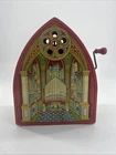 J Chein Vintage Tin Litho Wind-Up Church Organ Toy - WORKS