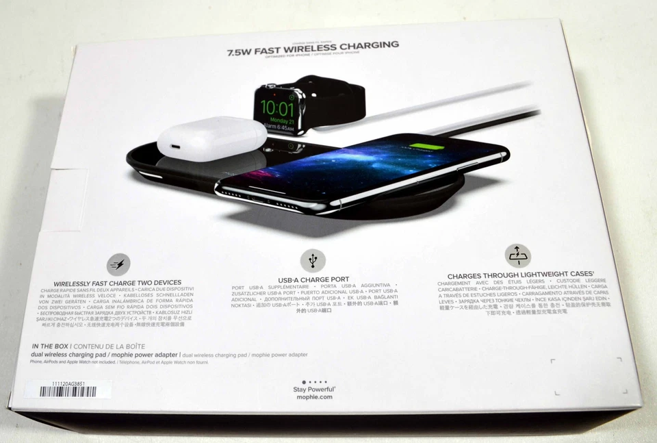 Mophie Dual Wireless Charging Pad-charges two wireless devices at the same time! - Image 2 of 4