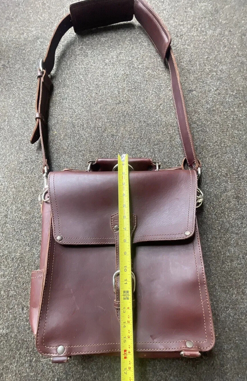 Saddleback Squared Leather Backpack Messenger Che… - image 7