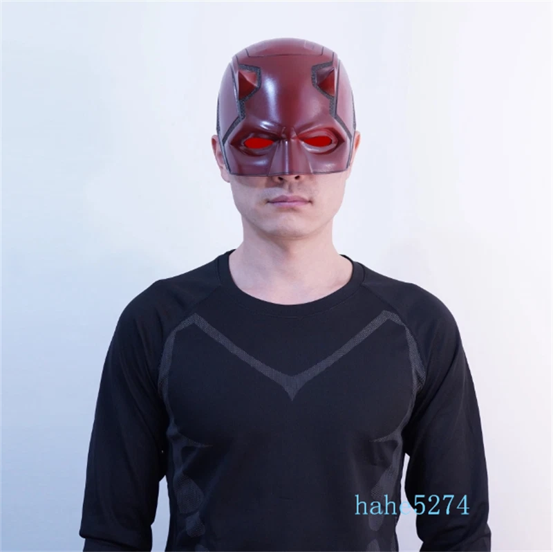 Daredevil Matt Murdock Cosplay Helmet Half Mask Painted Red Helmet 3D Printed - Image 2 of 4