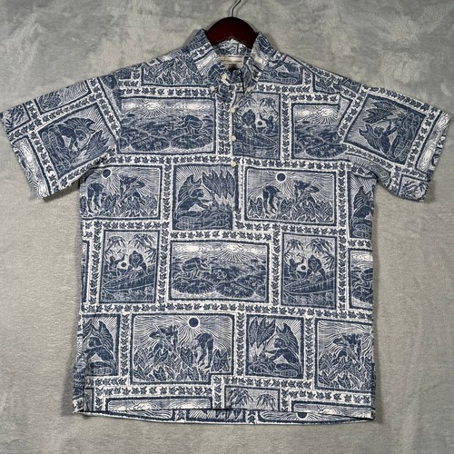 Reyn Spooner Shirt Mens M Dietrich Varez Art Harvest Popover - Picture 2 of 8