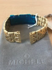 MICHELE Deco Mid 16mm  18k Yellow Gold Plated Watch Bracelet