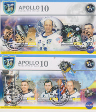 Raumfahrt Apollo 10 Burkina Faso gestempelt 3...