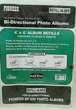 NIP Bi-Directional Photo Album 4 x 6 Refills By Pioneer item 46BPR