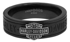 Harley-Davidson Comfort Fit Mens Black Stainl...