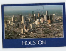 Postcard Aerial View Downtown Houston Texas USA
