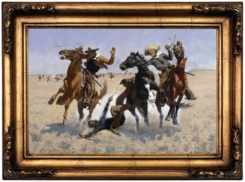 Remington Aiding a Comrade 1890 Wood Framed Canvas Print Repro 12x18 - Picture 7 of 36