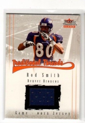 2001 Fleer Tradition Glossy Traditional Threads Rod Smith Jersey 