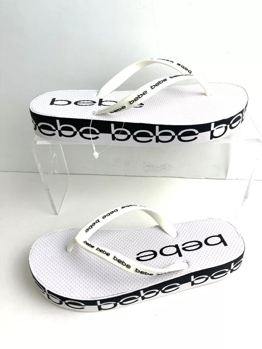 Bebe platform sales flip flops