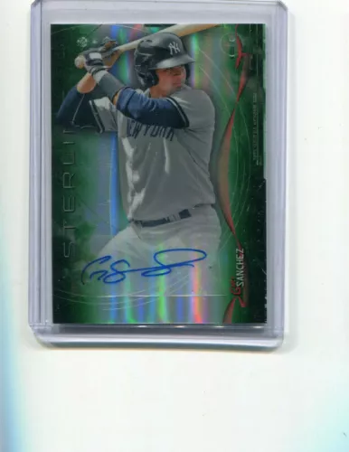 2014 Bowman Sterling Prospect Green Refractor Gary Sanchez Auto 84/125