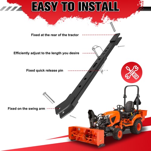 Kit stabilizzatore telescopico aggiornamento 4 pezzi per B&BX Kubota BX1500D, BX1800D, BX2200D - Foto 4 di 18