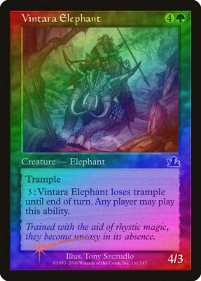 Vintara Elephant FOIL Prophecy NM Green Common MAGIC GATHERING CARD
