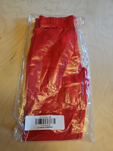 NWOT Hanna Andersson SOLID RIBBON RED Leggings 100 4 NEW! - Picture 3 of 5
