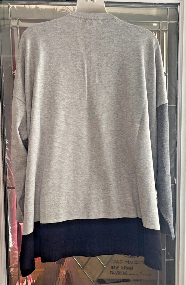 Suéter Pullover Verve Ami Mujer Gris y Negro 3X De Colección Foto 3 de 4