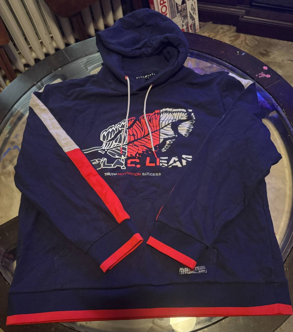 Mens Blac Leaf Basic Q Series Pullover Hoodie and… - image 5