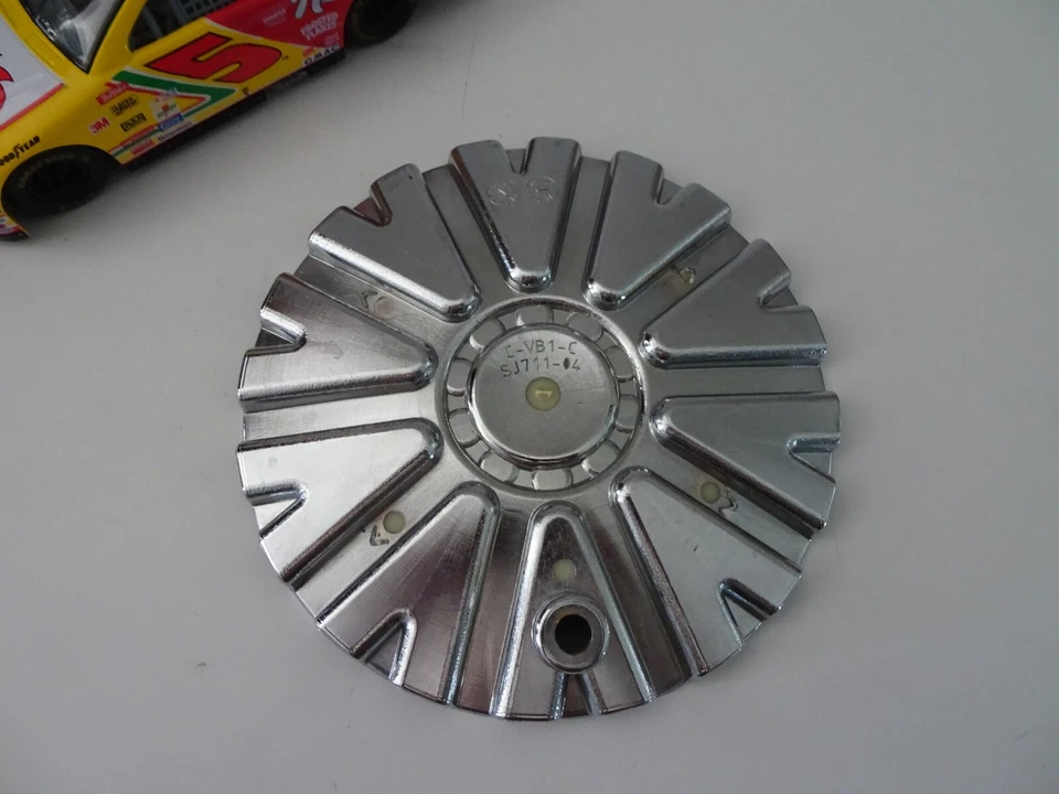 B Black Ice Chrome/Black Custom Wheel Center Cap # C-VB1-C, SJ711-04 - Image 3 of 3