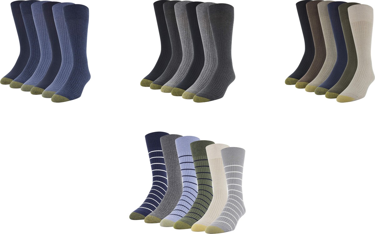 GOLDTOE Men's Stanton Crew Socks, Multipairs GOLDTOE Men's Stanton Crew Socks, Multipairs