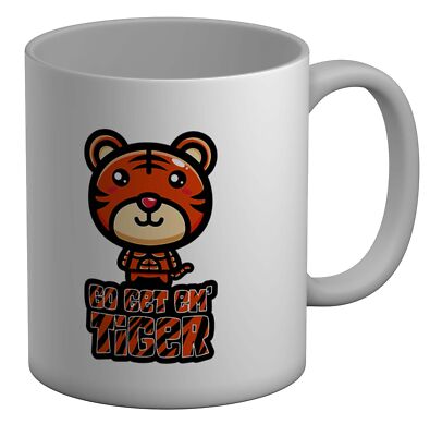 Go Get 'Em Tiger Tier weiß 11 Unzen Becher Tasse Geschenk