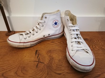 white leather converse size 9
