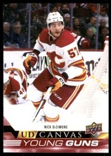 2022-23 UPPER DECK UD CANVAS YOUNG GUNS NICK DESIMONE ROOKIE CALGARY FLAMES