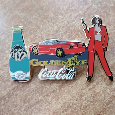 1 COCA COLA MIT PERRIER JAMES BOND GOLDEN EYE PIN LIMITED EDITION c