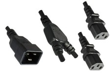 Y-Kaltgerätekabel C20 auf 2x C13 1,5mm², VD...
