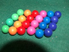 24 Color Replacement PLASTIC Hollow MARBLES Aggravation game Purple Red Orange z