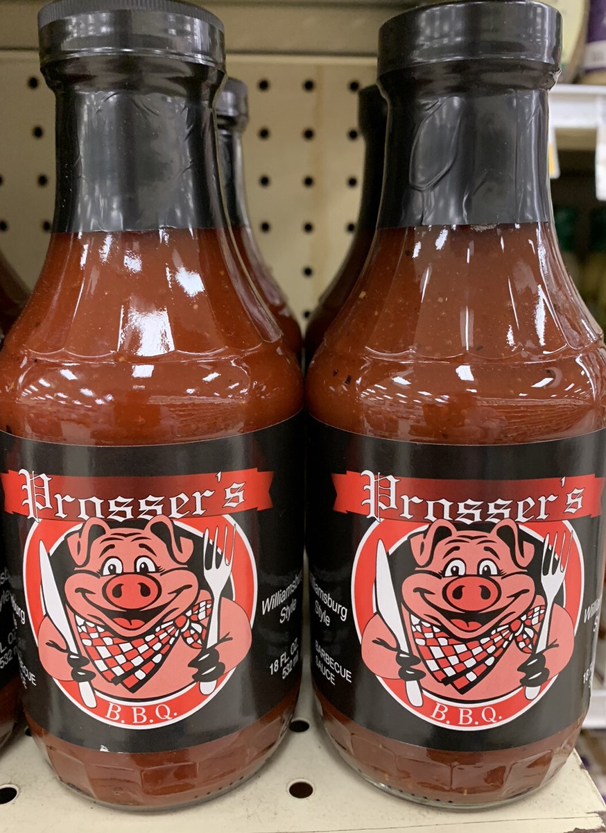 2~18 Oz Bottles Prosser's Williamsburg Style BBQ Sauce Made In
