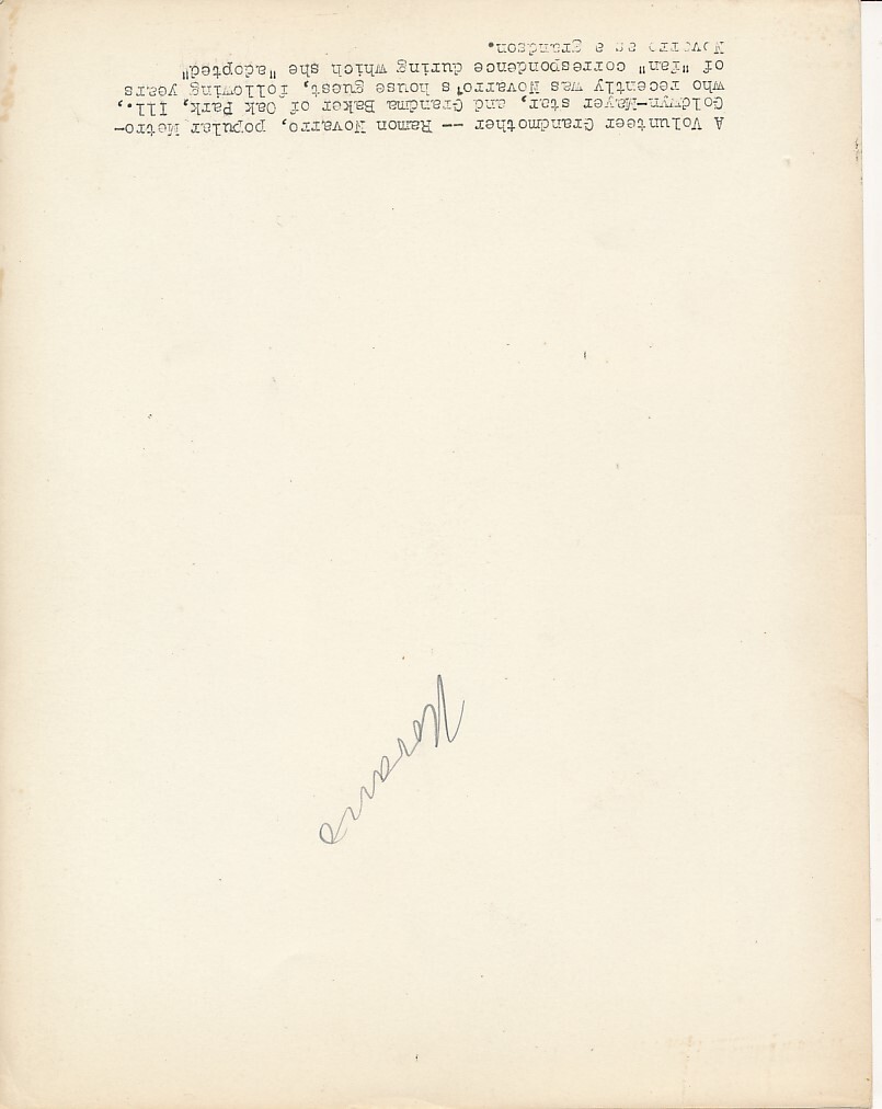 RAMON NOVARRO Fan Grandma Baker Original CANDID Vintage 1930s MGM Portrait Photo