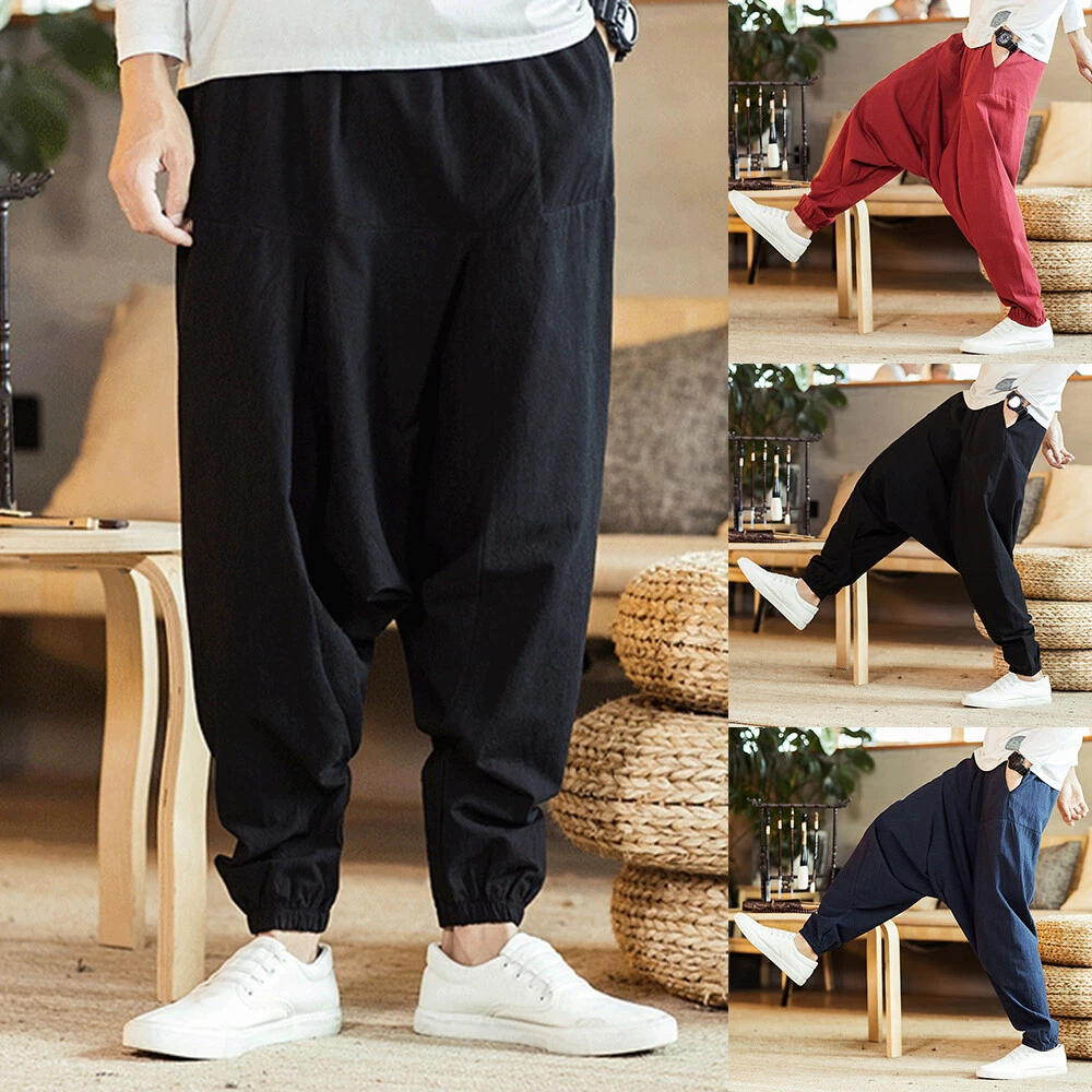 Sweatpants Women Athletic Active Harem Sweat Pants Linen Casual