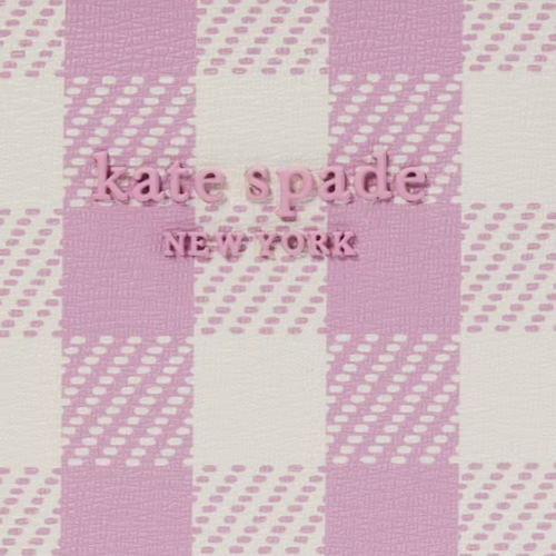 Kate Spade Bleecker Gingham Violet White Medium Crossbody Tote KF800 Purse NWT - Picture 14 of 14