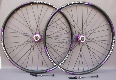 PURPLE 29ER MTB WHEELS MOUNTAIN BIKE DISC BRAKE ONLY WHEEL SET 8/9/10  SPEED, UK