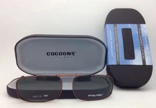 COCOONS Grey Polarized Sunglasses/Eyeglasses Over Rx Clip-on REC 15-50 Bronze