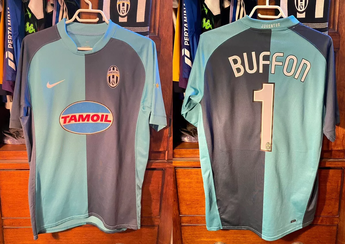 2006-07 Gianluigi Buffon Juventus SERIE B Tamoil Goalkeeper Shirt NIKE M  MINT