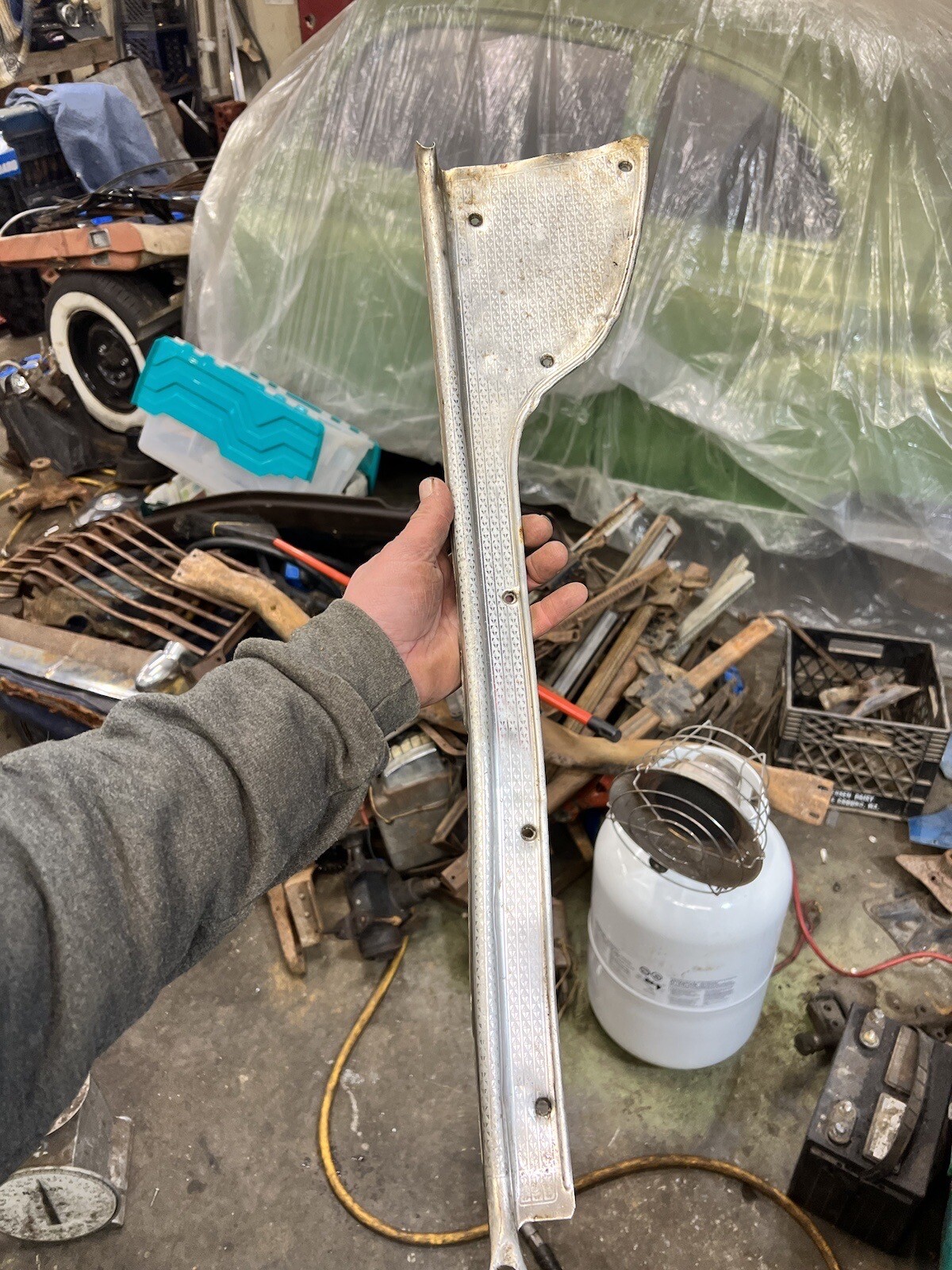 1949 1950 1951 1952 CHEVROLET 4DR PAIR ORIGINAL REAR DOOR SILL PLATES