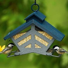 Double-Sided Metal Deluxe Chalet Bird Feeder