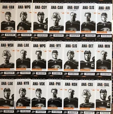 2013-2014-2015-2016-2017-2018-2019-2020 Anaheim Ducks Season Ticket Stubs Mint!