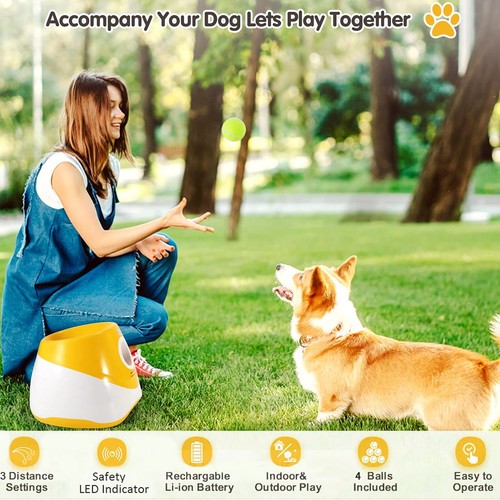 Dog Automatic Ball Launcher Convenient Toy Pet Ball Thrower Interactive Game UK - Picture 3 of 7