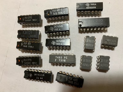 16 Stck. TTL DIP u.a. TI SN7404N , SN75107N und andere siehe Fotos, unbenutzt